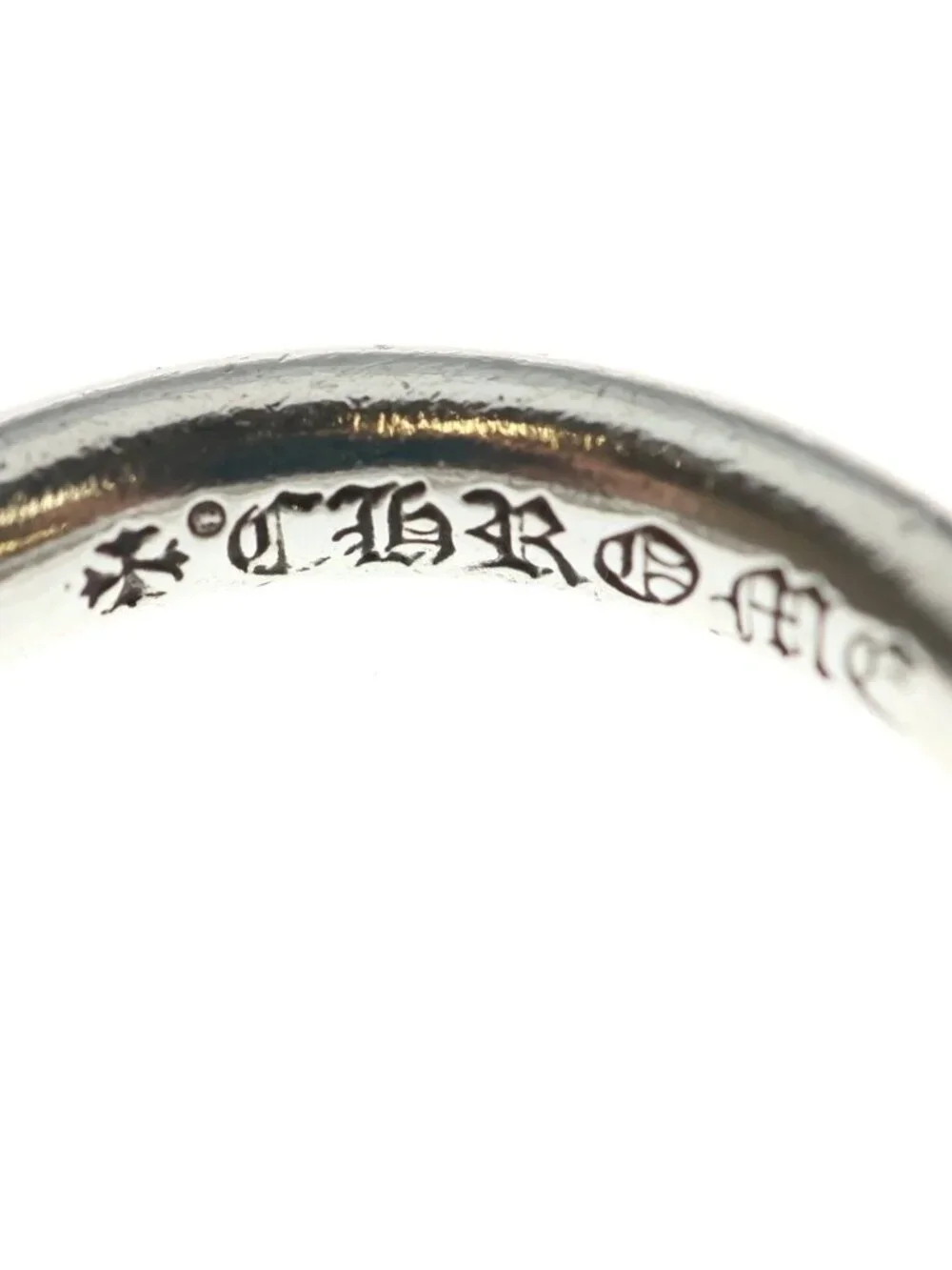 Chrome Hearts Nail Crsball Cross Ball Ring Silver